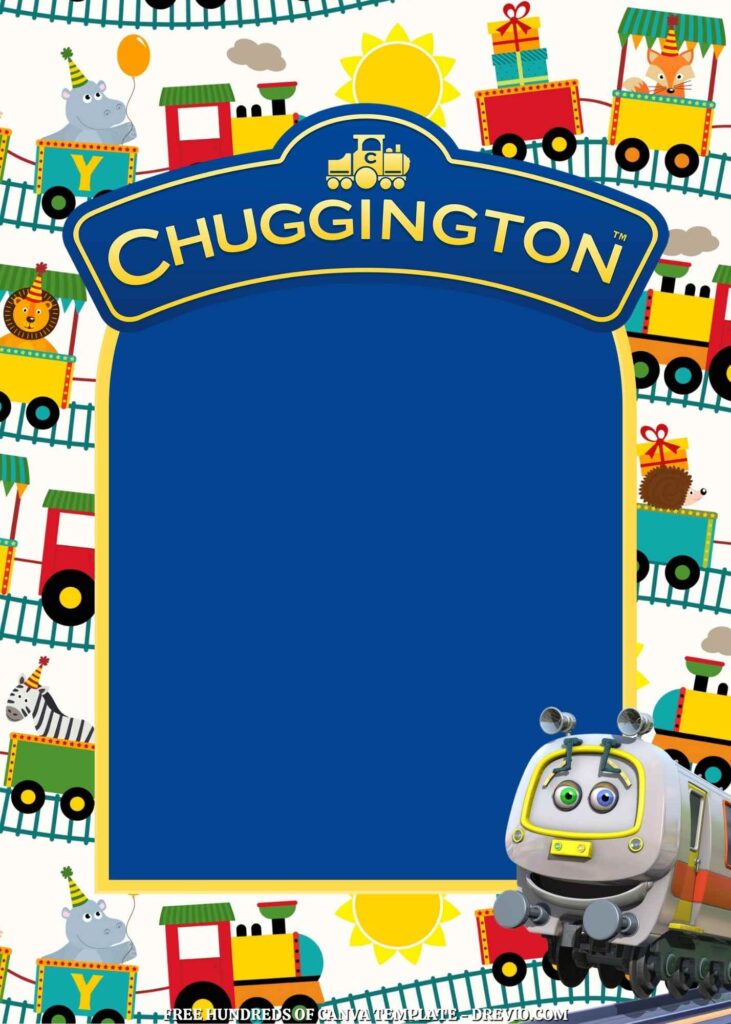 Invitation Template of 20+ Chuggington Canva Birthday Invitation Templates 10