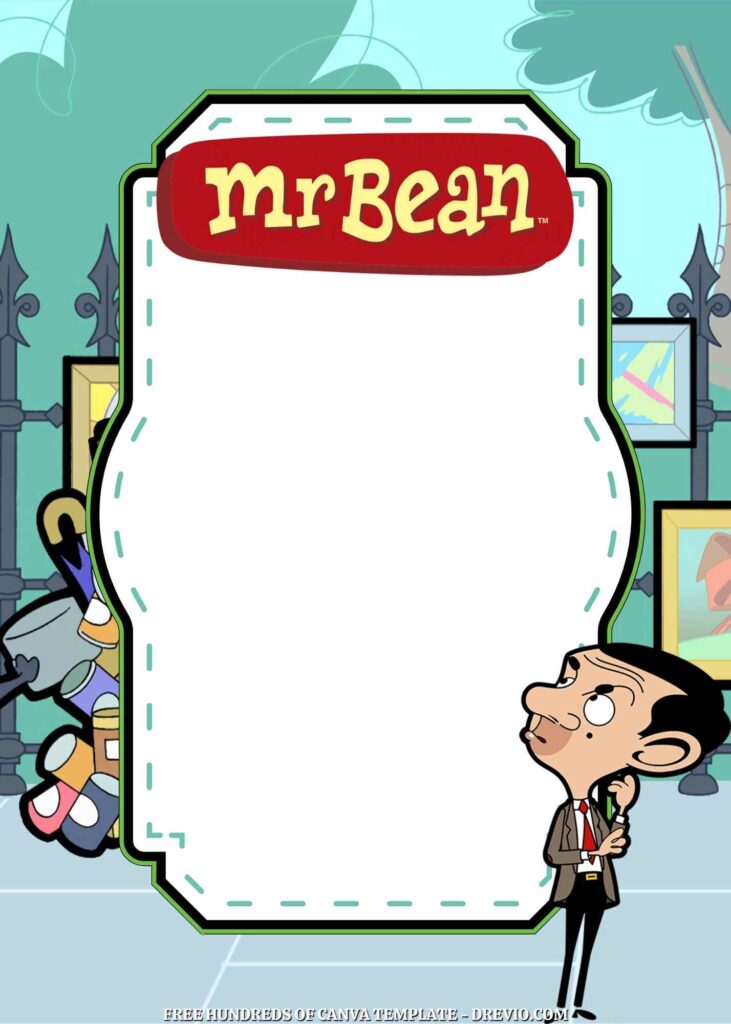 Invitation Template of 22+ Mr. Bean The Animated Series Canva Birthday Invitation Templates 8