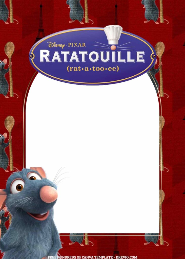 Invitation Template of FREE EDITABLE - 11 Ratatouille Canva Templates 16