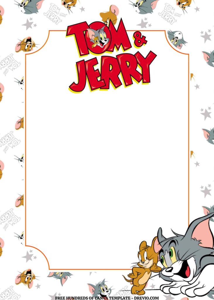 Invitation Template of FREE EDITABLE - 18+ Tom and Jerry Canva Birthday Invitation Templates 3