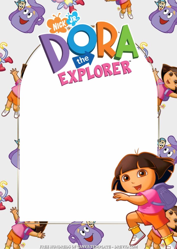 Invitation Template of FREE - 20+ Dora the Explorer Birthday Canva Invitation Templates 16