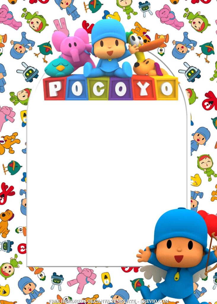 Invitation Template of FREE - 20+ Pocoyo Canva Birthday Invitation Templates 16