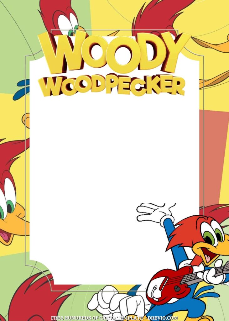 Invitation Template of FREE 20+ The Woody Woodpecker Birthday Canva Invitation Templates 16