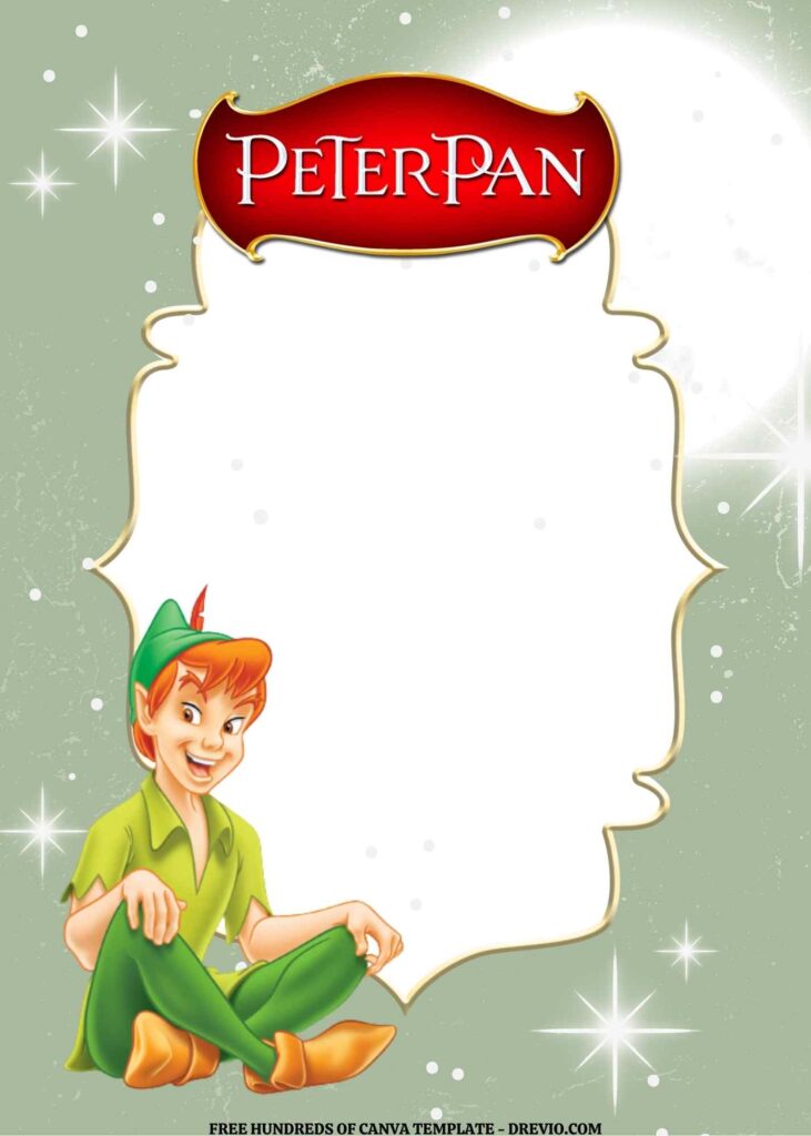 Invitation Template of FREE EDITABLE - 16 Peter Pan Canva Templates 16