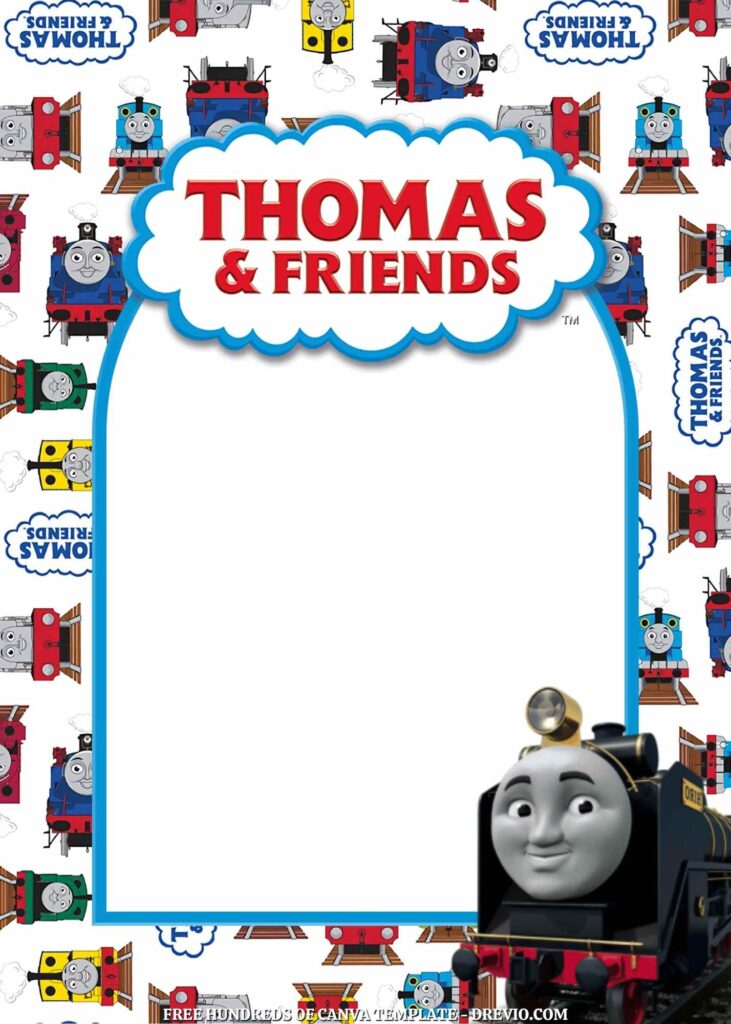 Invitation Template of FREE - 16+ Thomas & Friends Canva Birthday Invitation Templates 16