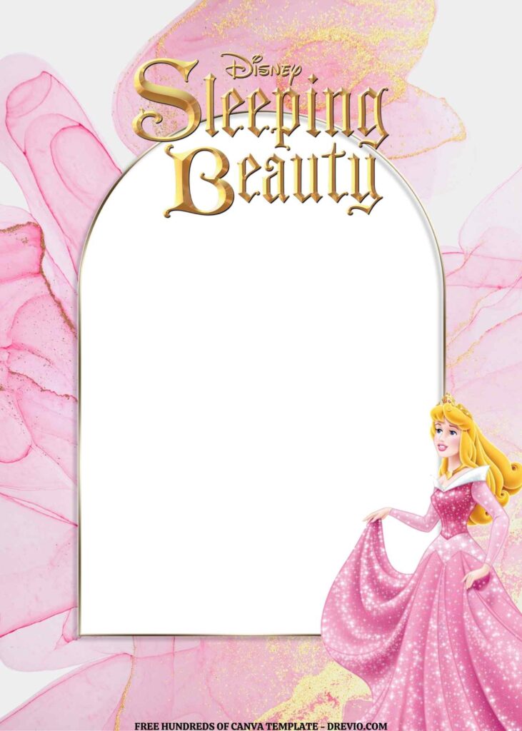 Invitation Template of FREE EDITABLE - 16 Sleeping Beauty Canva Templates 16