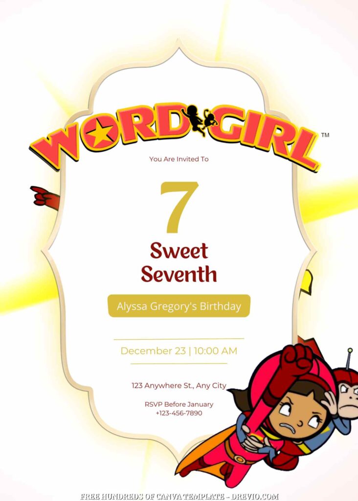 Invitation Template of FREE - 22+ WordGirl Canva Birthday Invitation Templates 17