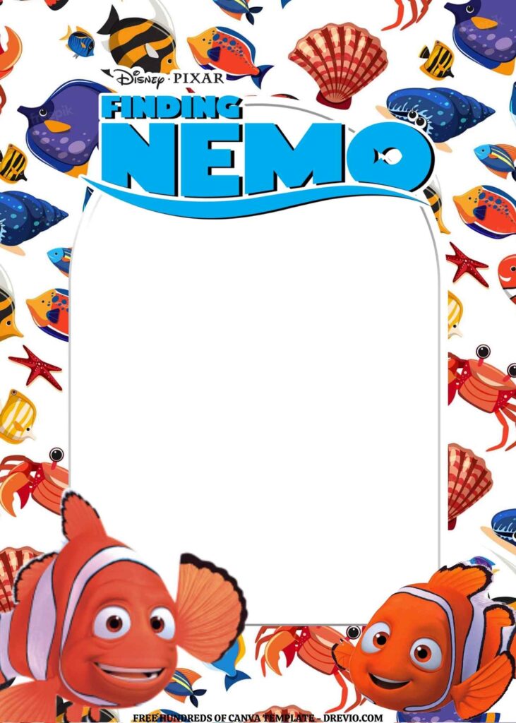 Invitation Template of FREE EDITABLE - 20 Finding Nemo Canva Templates 18