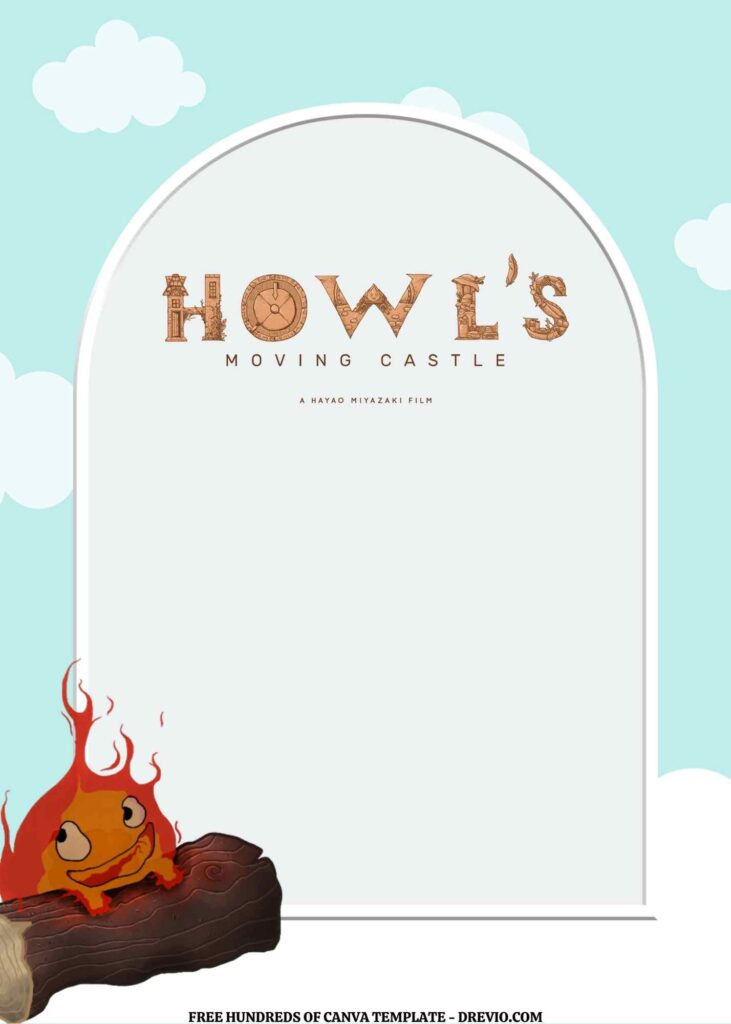 Invitation Template of FREE EDITABLE - 11 Howl's Moving Castle Canva Templates 18