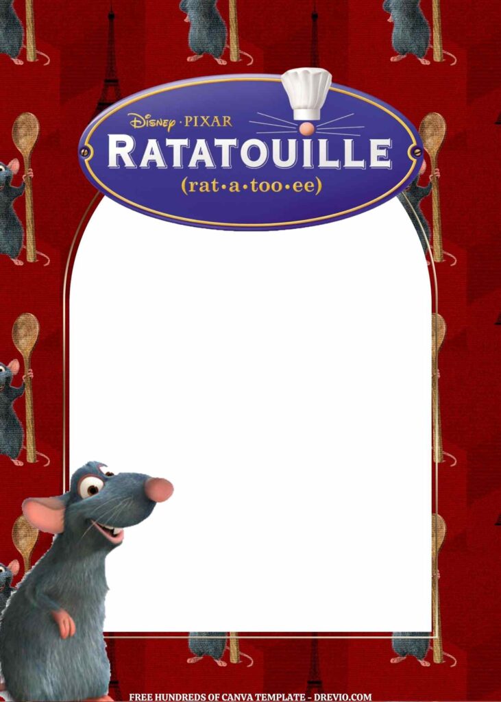 Invitation Template of FREE EDITABLE - 11 Ratatouille Canva Templates 18