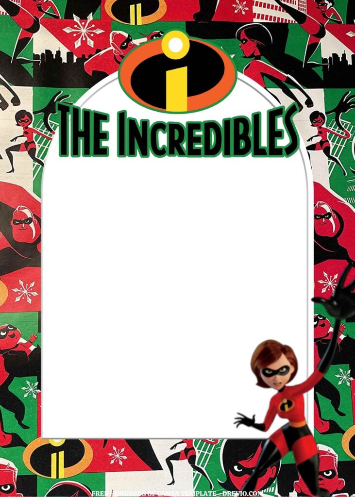 Invitation Template of FREE EDITABLE - 11 The Incredibles Canva Templates 18