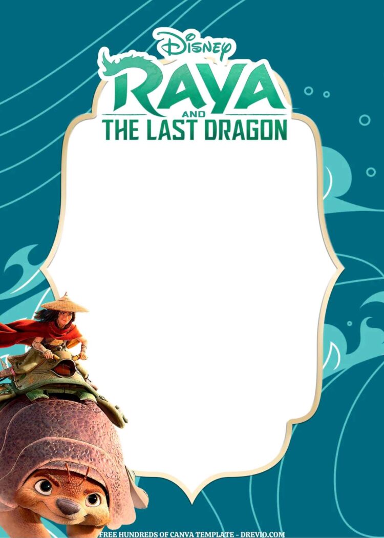 FREE - 18+ Raya And The Last Dragon Canva Birthday Invitation Templates ...