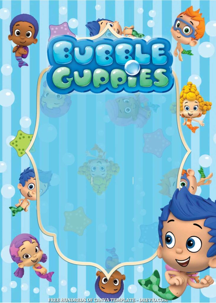 Invitation Template of FREE - 20+ Bubble Guppies Birthday Canva Invitation Templates 18