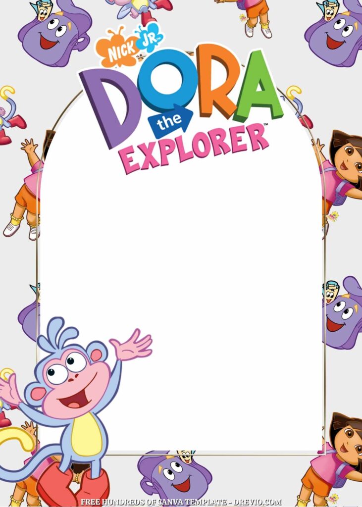 Invitation Template of FREE - 20+ Dora the Explorer Birthday Canva Invitation Templates 18