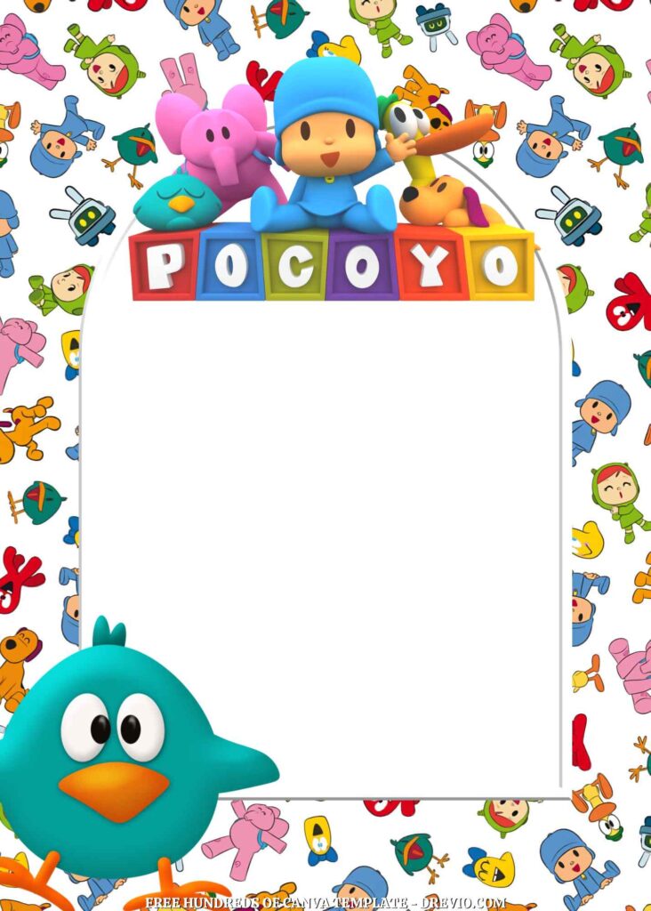 Invitation Template of FREE - 20+ Pocoyo Canva Birthday Invitation Templates 18