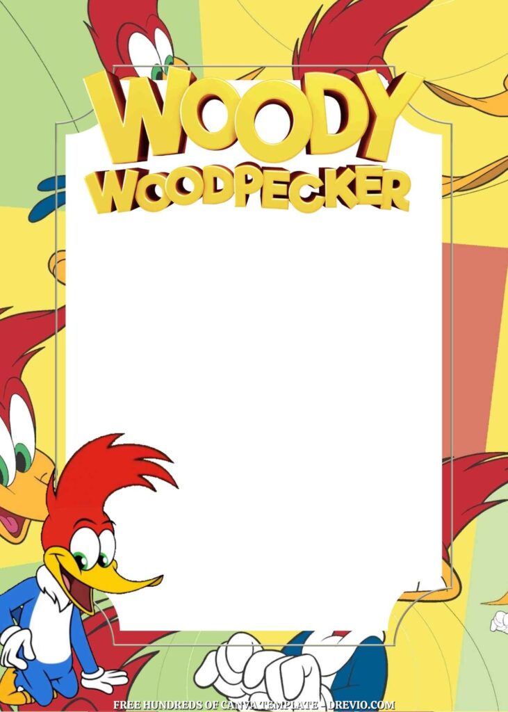 Invitation Template of FREE 20+ The Woody Woodpecker Birthday Canva Invitation Templates 18