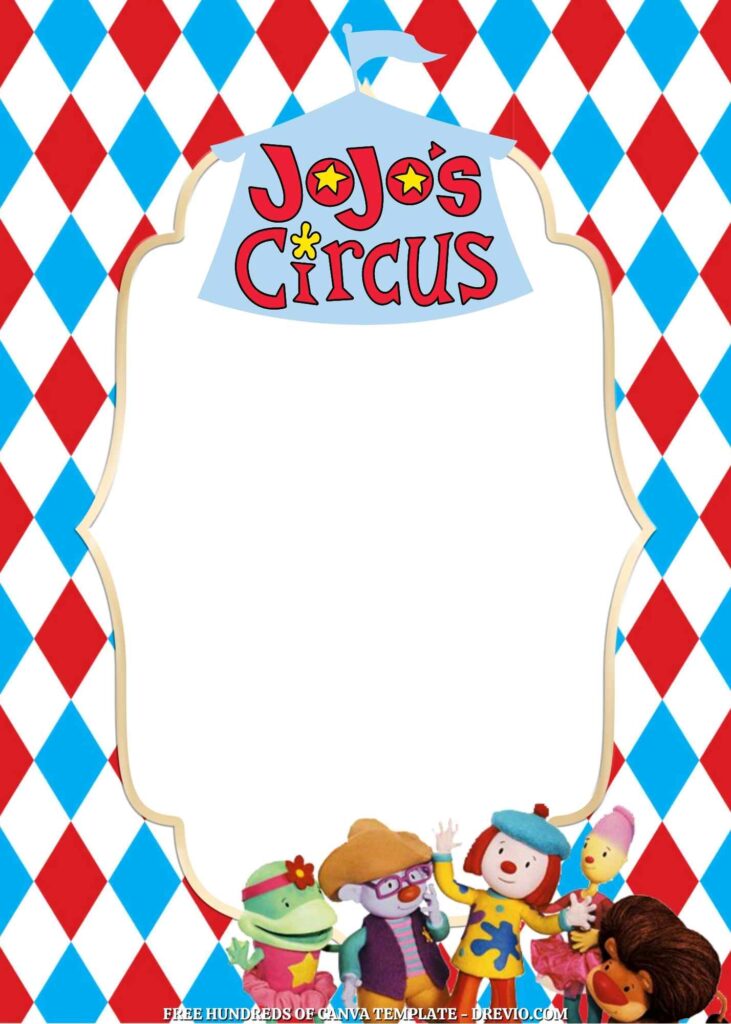 Invitation Template of FREE - 18+ JoJo's Circus Canva Birthday Invitation Templates 18