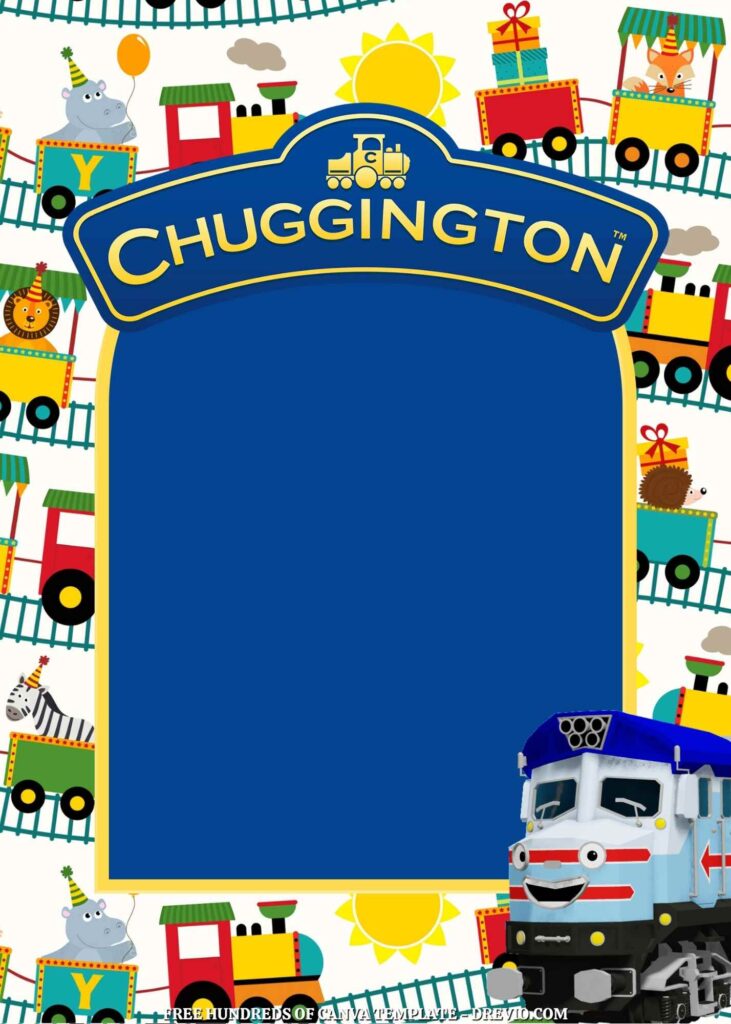 Invitation Template of 20+ Chuggington Canva Birthday Invitation Templates 11