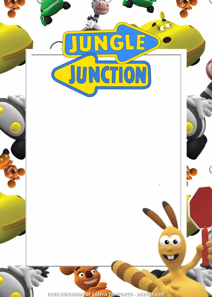 Invitation Template of 20+ Jungle Junction Canva Birthday Invitation Templates 9