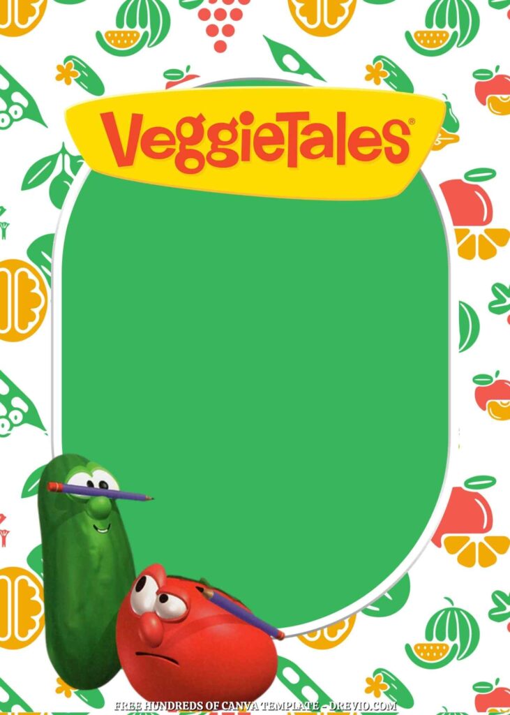 Invitation Template of 20+ VeggieTales Canva Birthday Invitation Templates 11