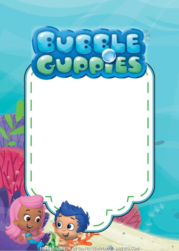 Invitation Template of 18+ Bubble Guppies Canva Birthday Invitation Templates 9