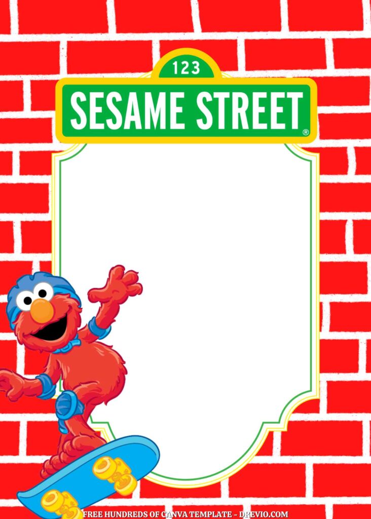 Invitation Template of 18+ Sesame Street Canva Birthday Invitation Templates 9