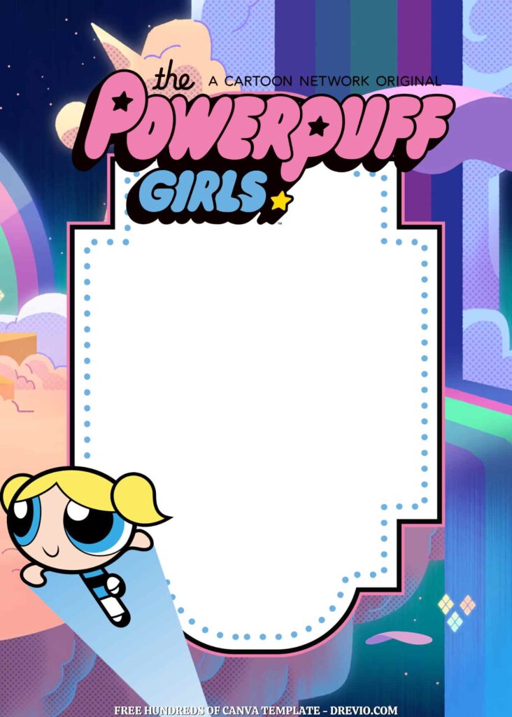 Invitation Template of 18+ The Powerpuff Girls Canva Birthday Invitation Templates 10