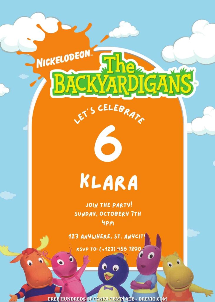 Invitation Template of FREE - 20+ The Backyardigans Canva Birthday Invitation Templates 19