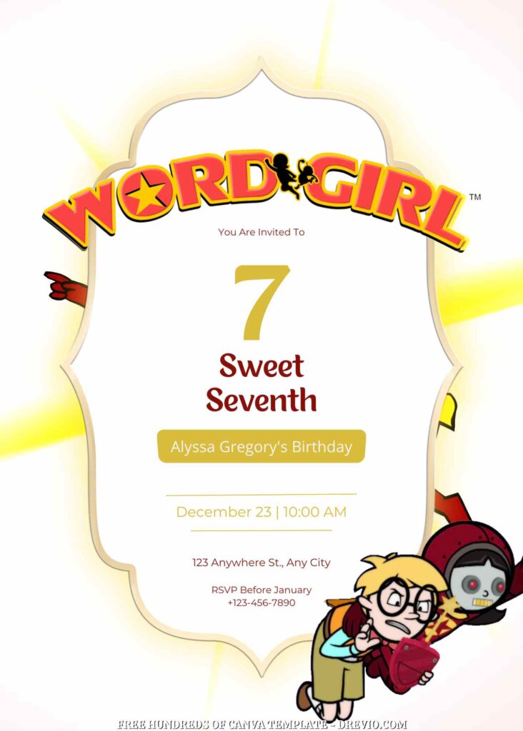 Invitation Template of FREE - 22+ WordGirl Canva Birthday Invitation Templates 19