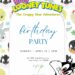 Free Baby Looney Tunes Customize Invitations with Group in the Background