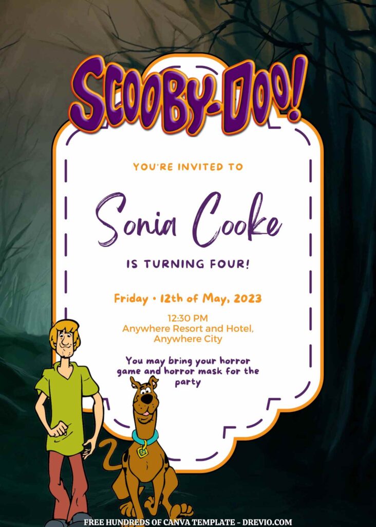 Free Scooby Doo Birthday Invitations