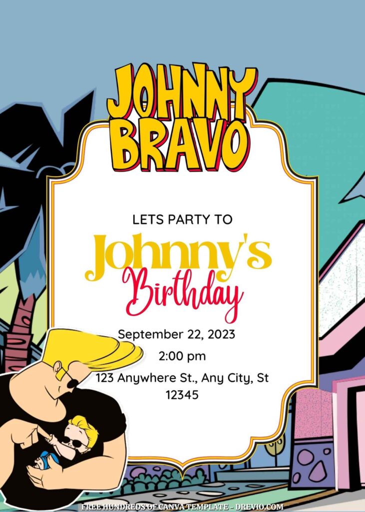 Free Johnny Bravo Birthday Invitations