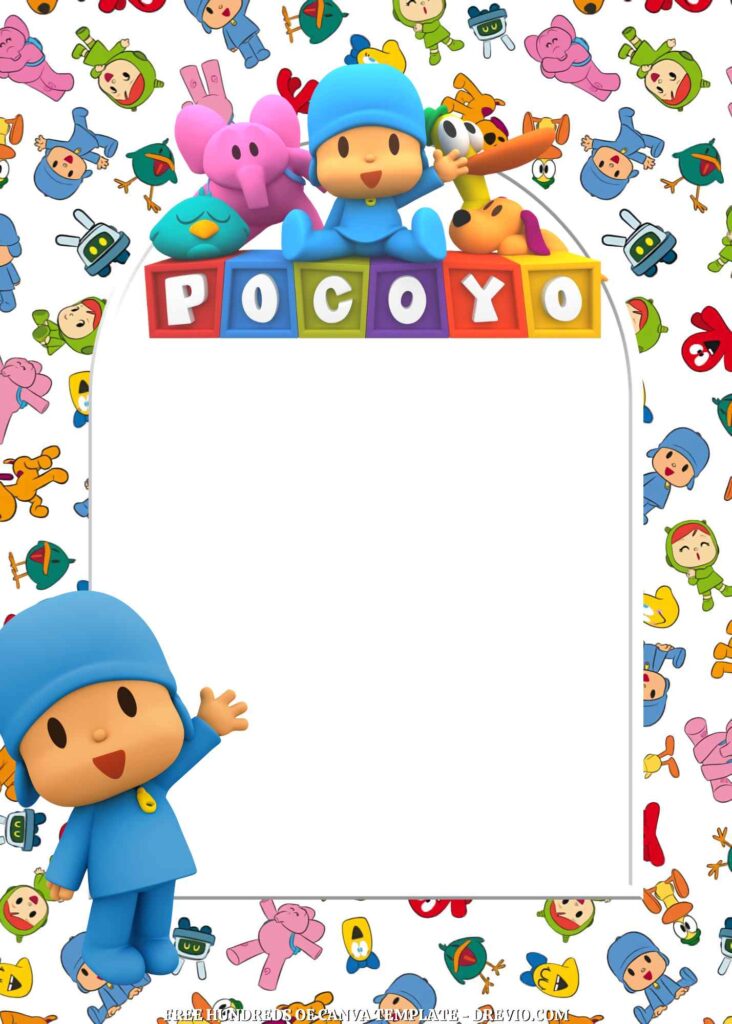 Invitation Template of FREE - 20+ Pocoyo Canva Birthday Invitation Templates 2