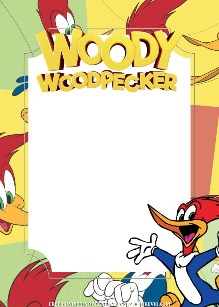 Invitation Template of FREE 20+ The Woody Woodpecker Birthday Canva Invitation Templates 2