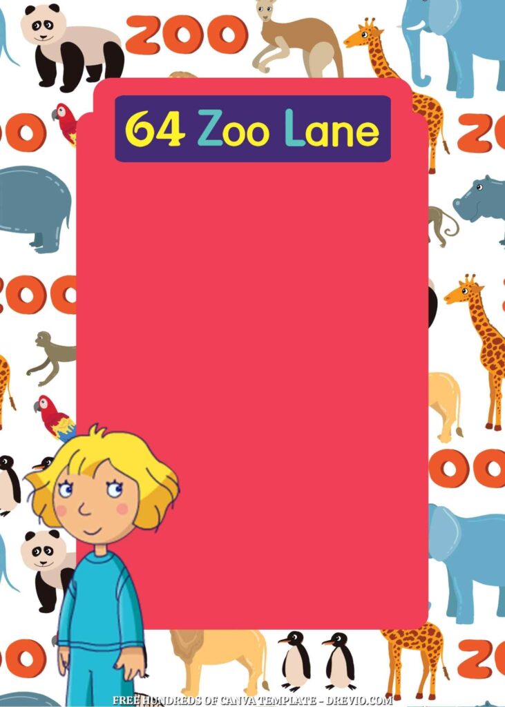 Invitation Template of FREE 22+ 64 Zoo Lane Canva Birthday Invitation Templates 2