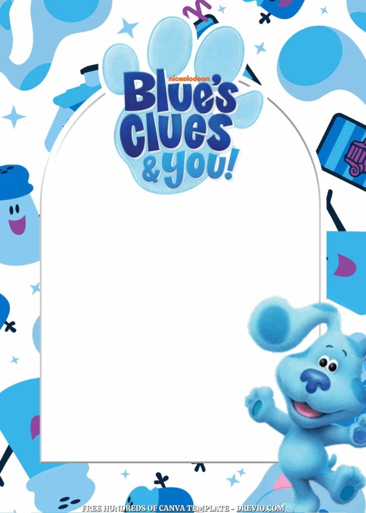 Invitation Template of FREE - 14+ Blue's Clues Canva Birthday Invitation Templates 14