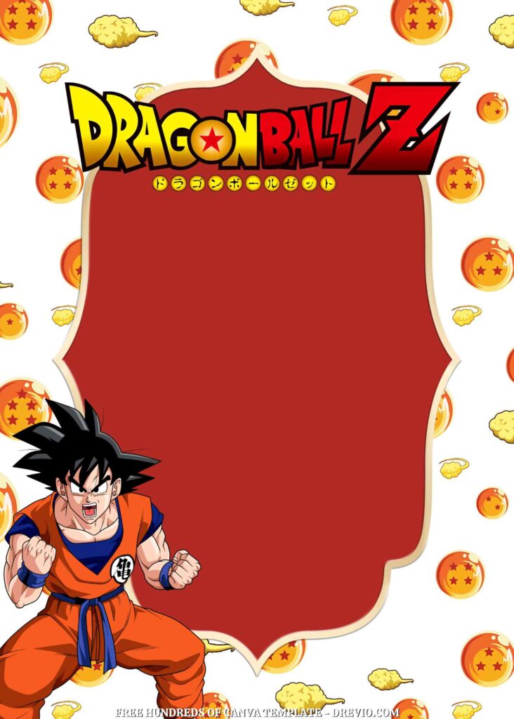 Invitation Template of FREE - 14+ Dragon Ball Canva Birthday Invitation Templates 2