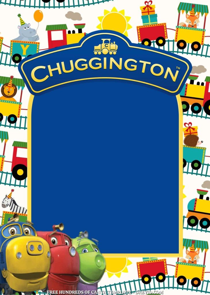 Invitation Template of 20+ Chuggington Canva Birthday Invitation Templates 1