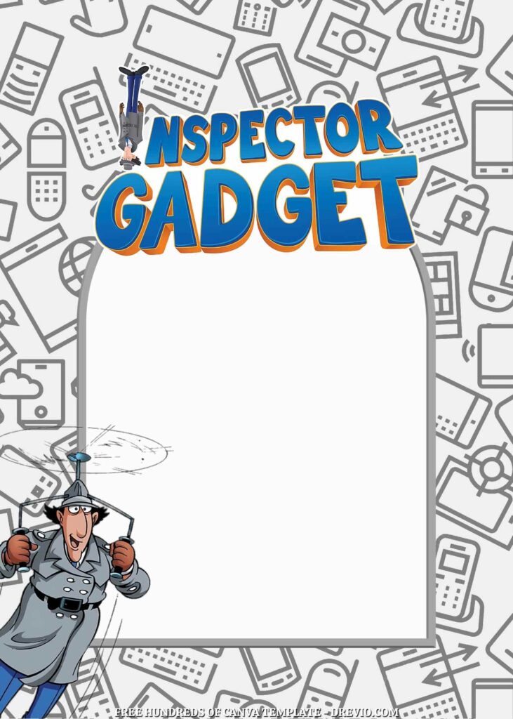 Invitation Template of 14+ Inspector Gadget Canva Birthday Invitation Templates 7