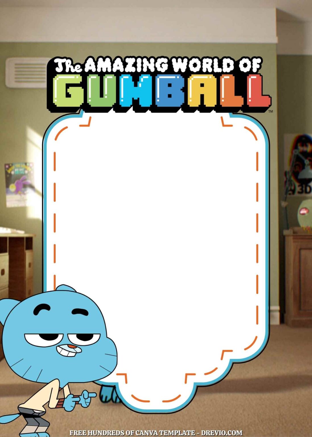 14+ The Amazing World of Gumball Canva Birthday Invitation Templates