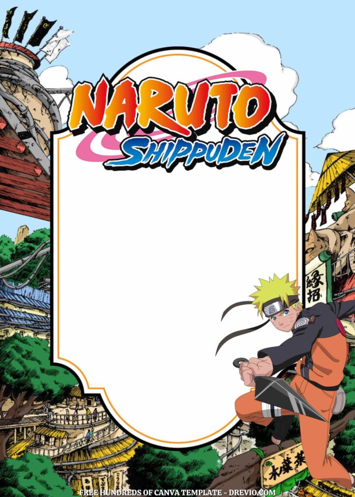 Invitation Template of 16+ Naruto Shippûden Canva Birthday Invitation Templates 1