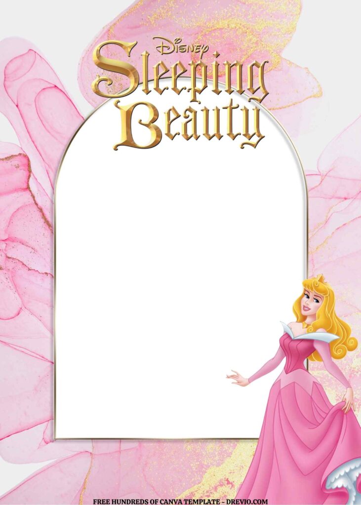 Invitation Template of FREE EDITABLE - 16 Sleeping Beauty Canva Templates 2