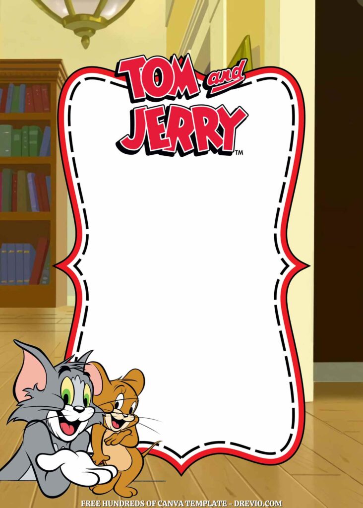 Invitation Template of 20+ Tom & Jerry Canva Birthday Invitation Templates 1