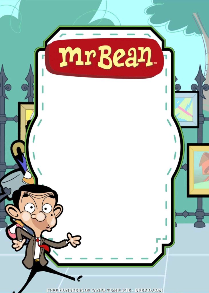 Invitation Template of 22+ Mr. Bean The Animated Series Canva Birthday Invitation Templates 1