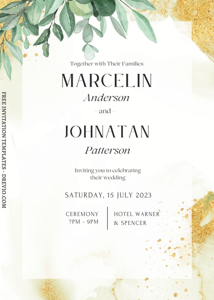 Invitation Template of FREE EDITABLE - 10+ Gleaming Gold Floral Editable Canva Templates 1