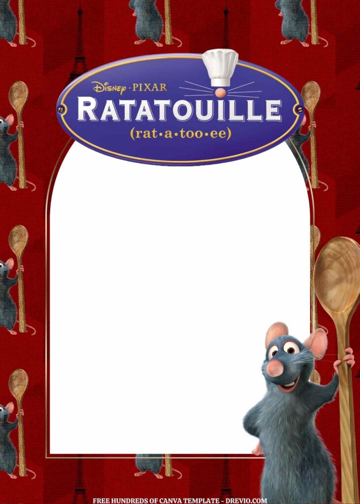 Invitation Template of FREE EDITABLE - 11 Ratatouille Canva Templates 2