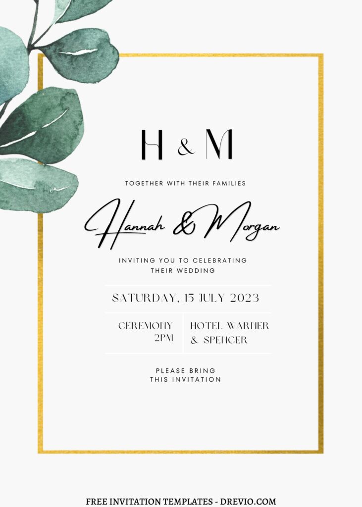 Invitation Template of FREE PRINTABLE - 11+ Botanical Eucalyptus Editable Canva Templates 10