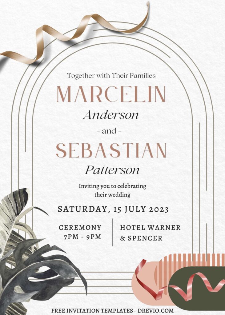 Invitation Template of FREE PRINTABLE - 9+ Secret Spring Canva Wedding Invitation Templates 8