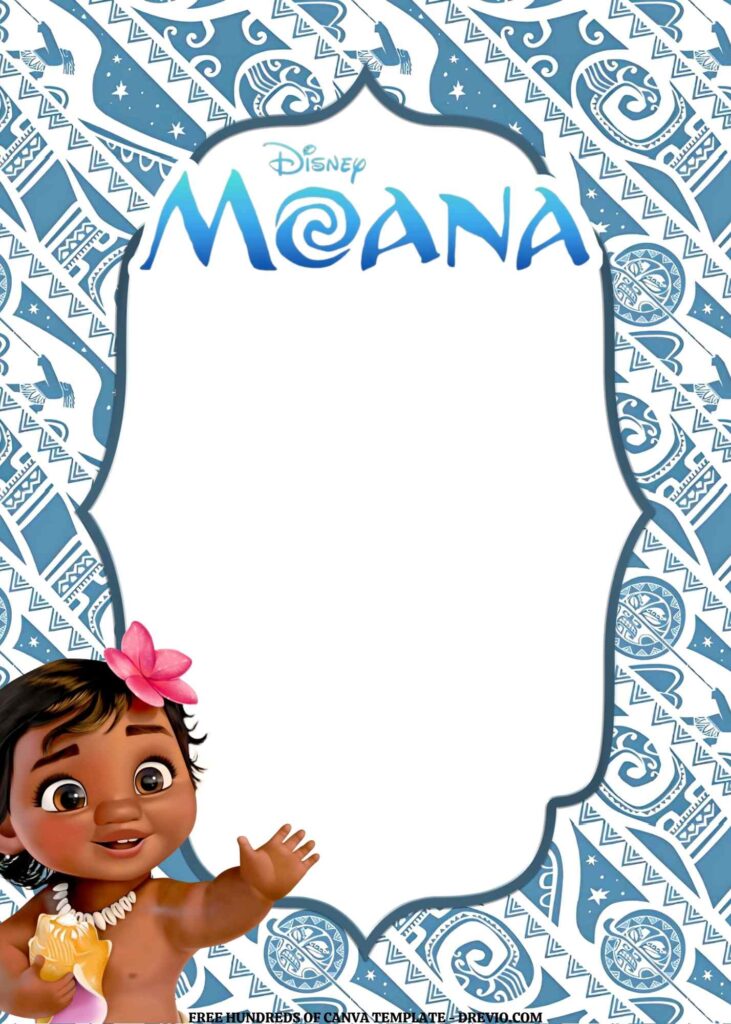 Invitation Template of FREE EDITABLE - 16 Moana Canva Templates 15