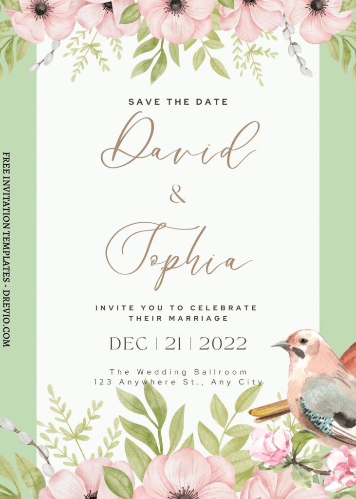 Invitation Template of FREE EDITABLE - 11+ Dusty Anemone Canva Wedding Invitation Templates 10